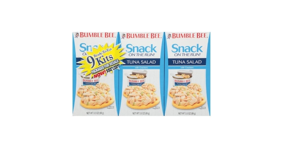 bumblee bee snack on the run tuna salad