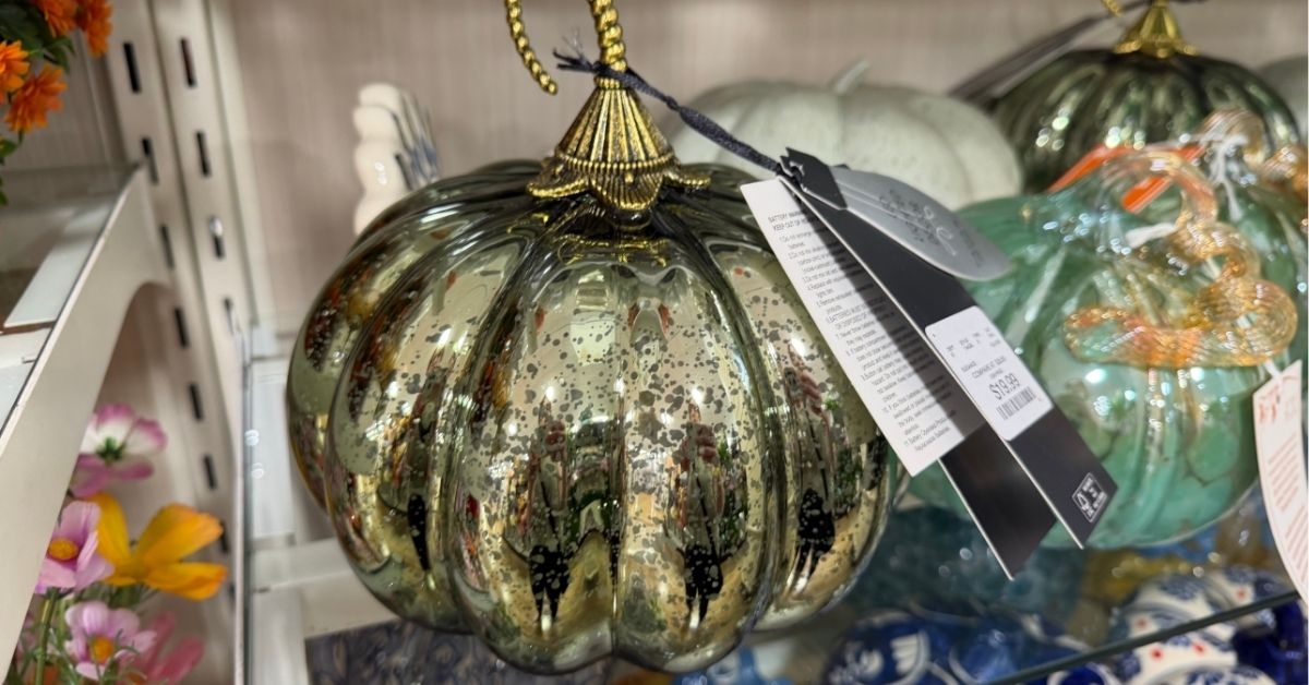 led glass pumpkin