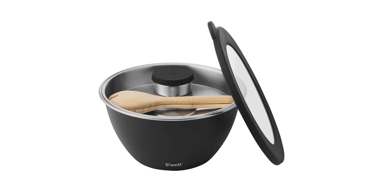 salad bowl kit with bamboo utensils
