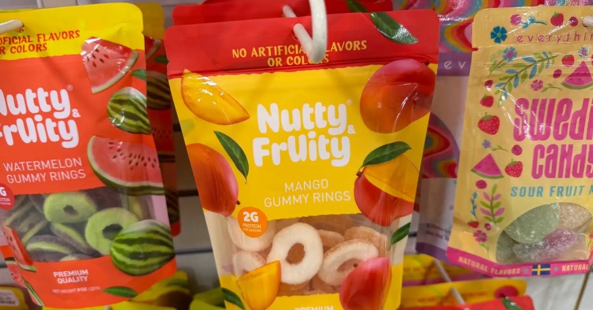 nutty fruity mango gummy rings