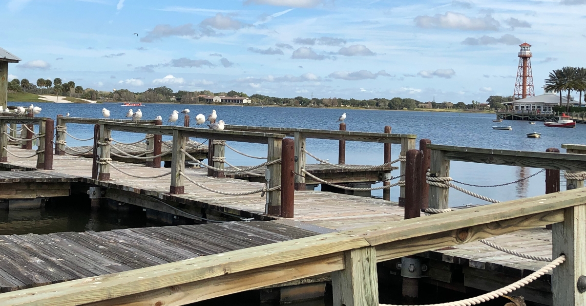 pier and boardwalk over lake
