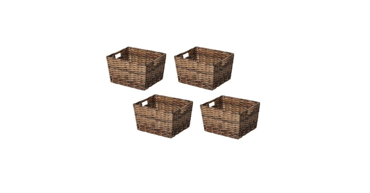 decorative woven storage baskets