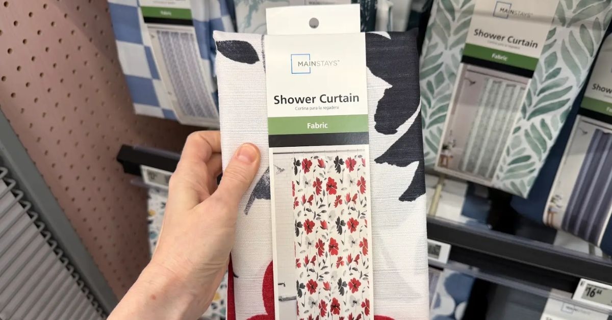 mainstays fabric shower curtain