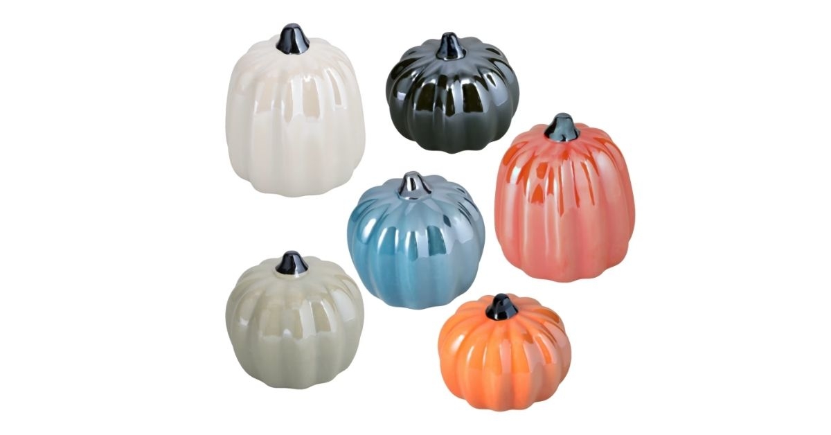 pumpkin shaped porcelain decor