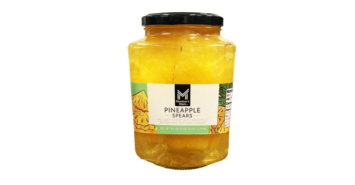 pineapple spears in coconut water