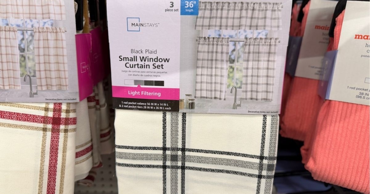 mainstays small window curtain set