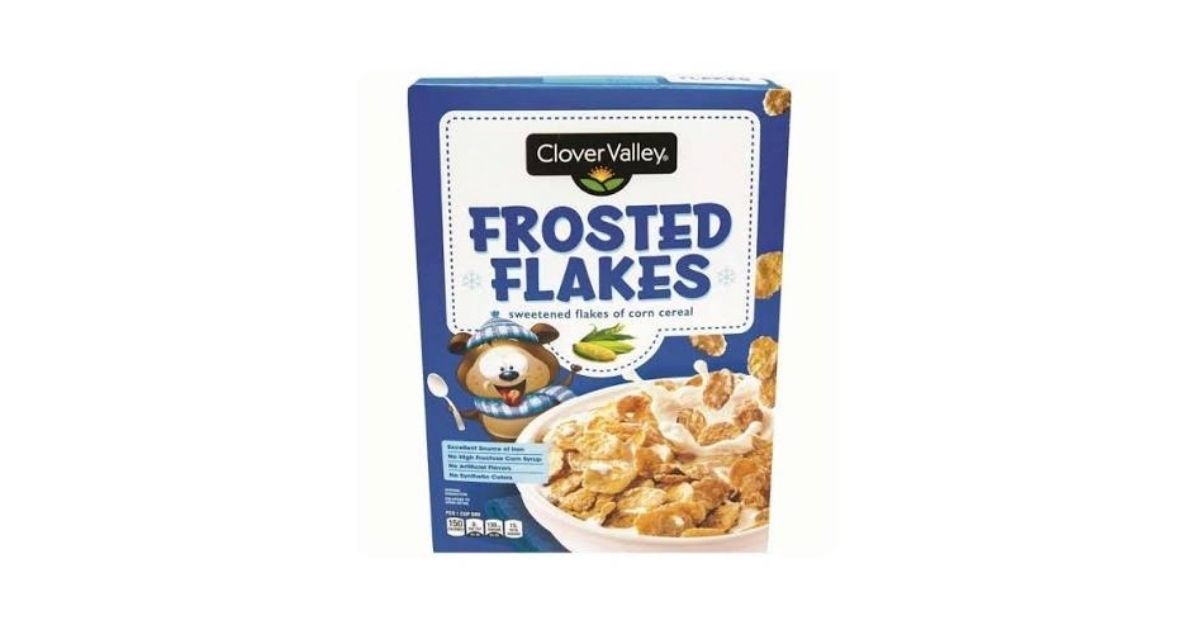 clover valley frosted flakes cereal