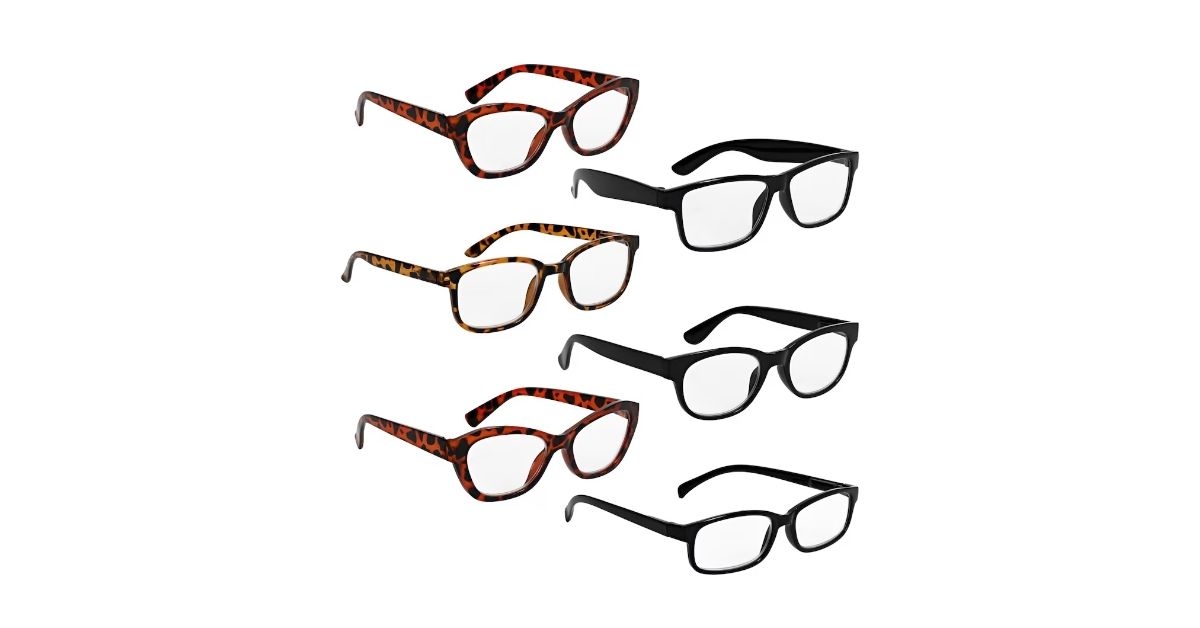 assorted wide frame reading glasses