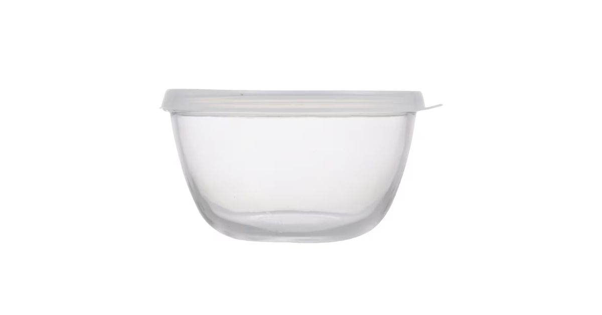 glass storage bowls with plastic lids