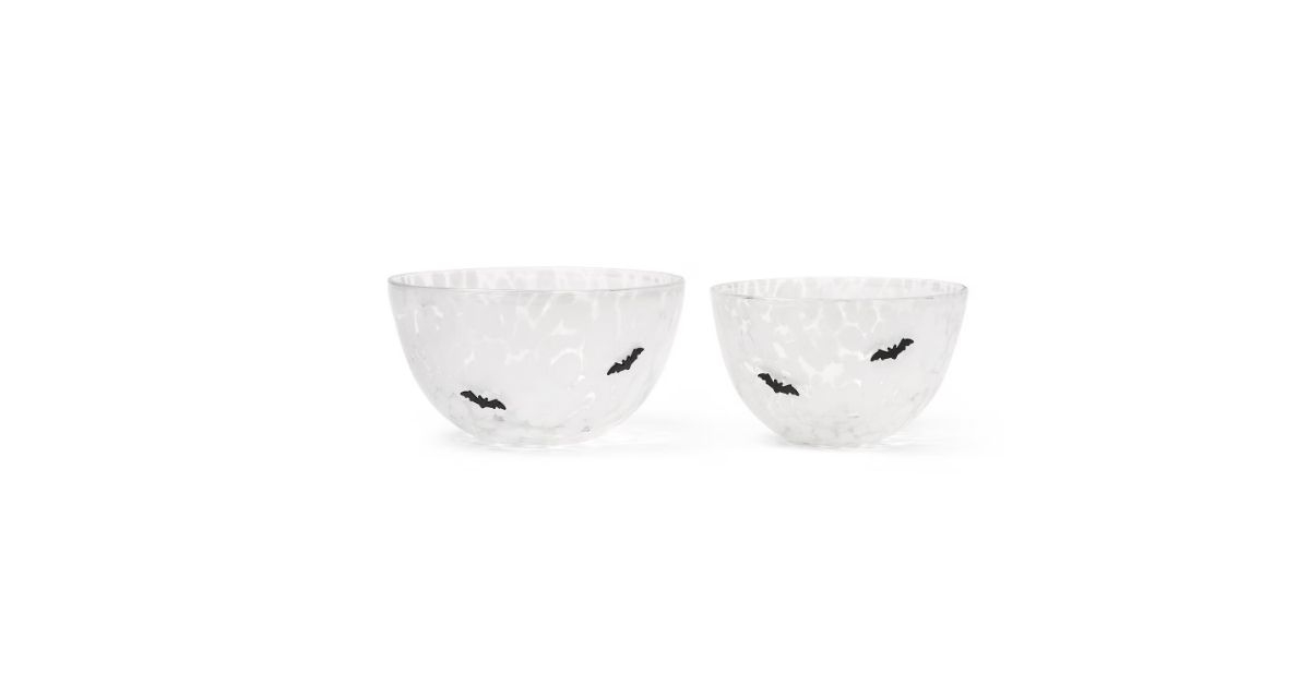 halloween icon glass serving bowls
