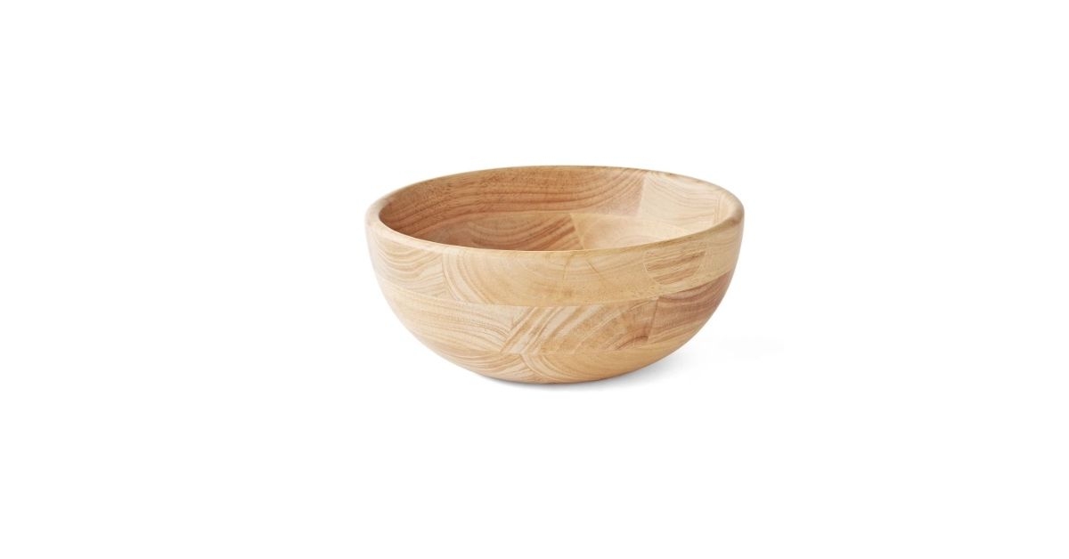 rubber wood salad bowl