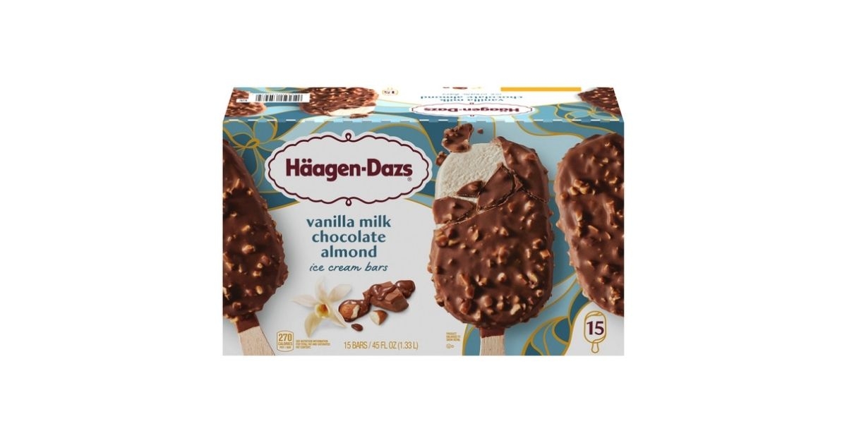 chocolate almond ice cream bars