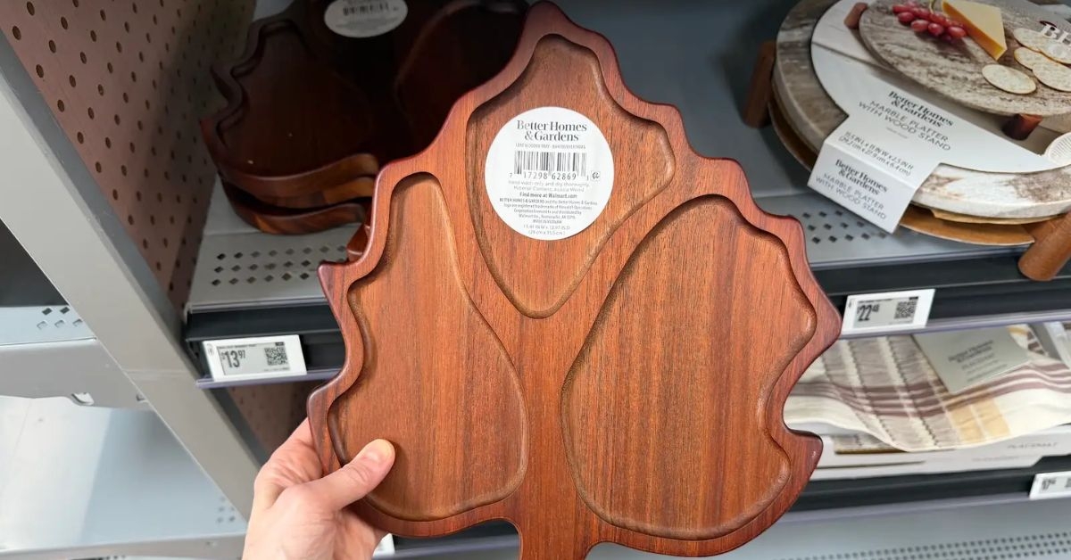 gardens leaf wood tray