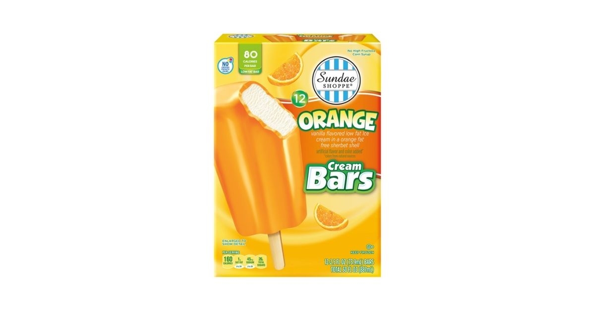 sundae shoppe orange cream bars
