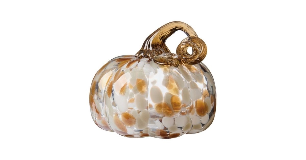 house autumn glass pumpkin