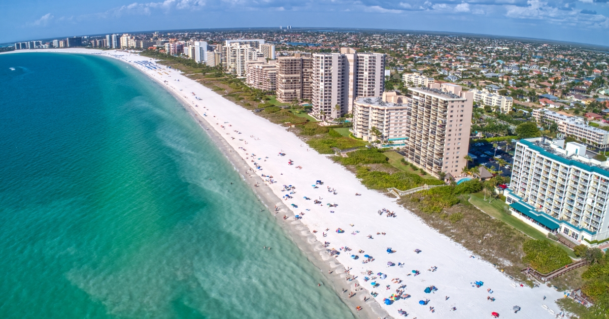 aerial view of marco island