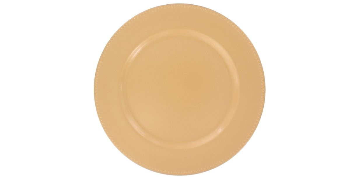 gold beaded rim charger plates