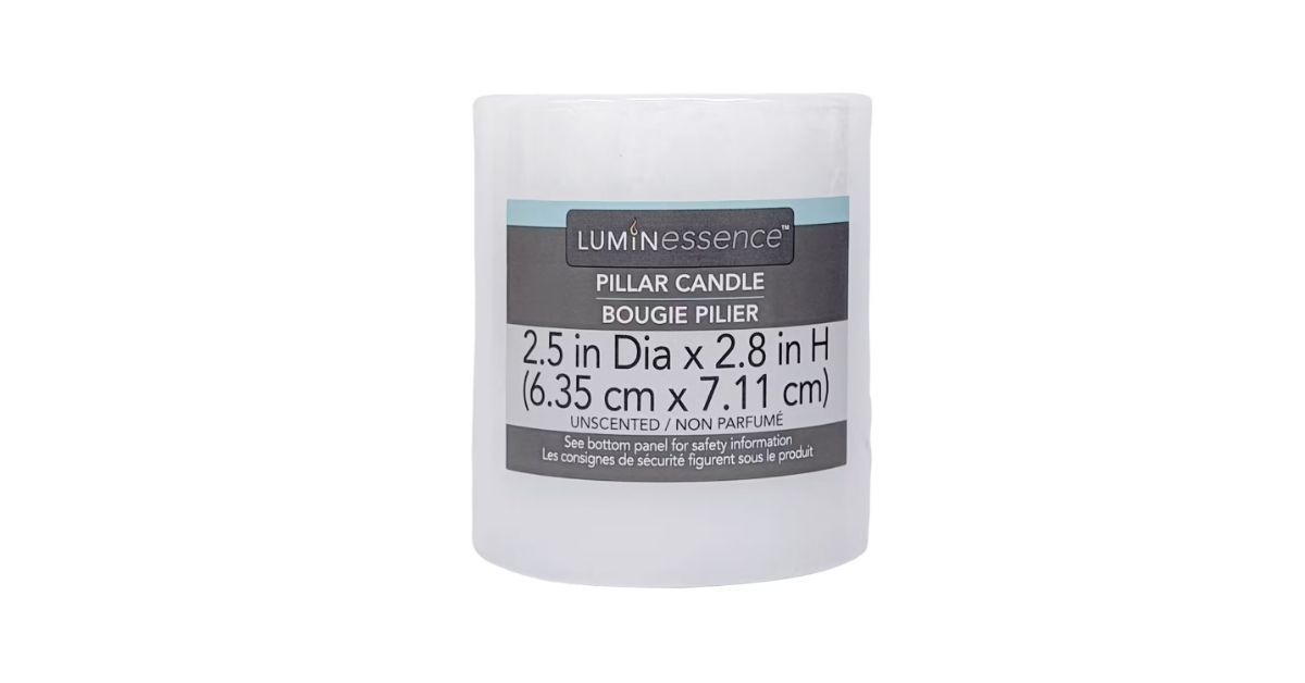 white pillar candle