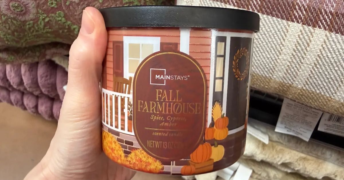 mainstays fall farmhouse candle