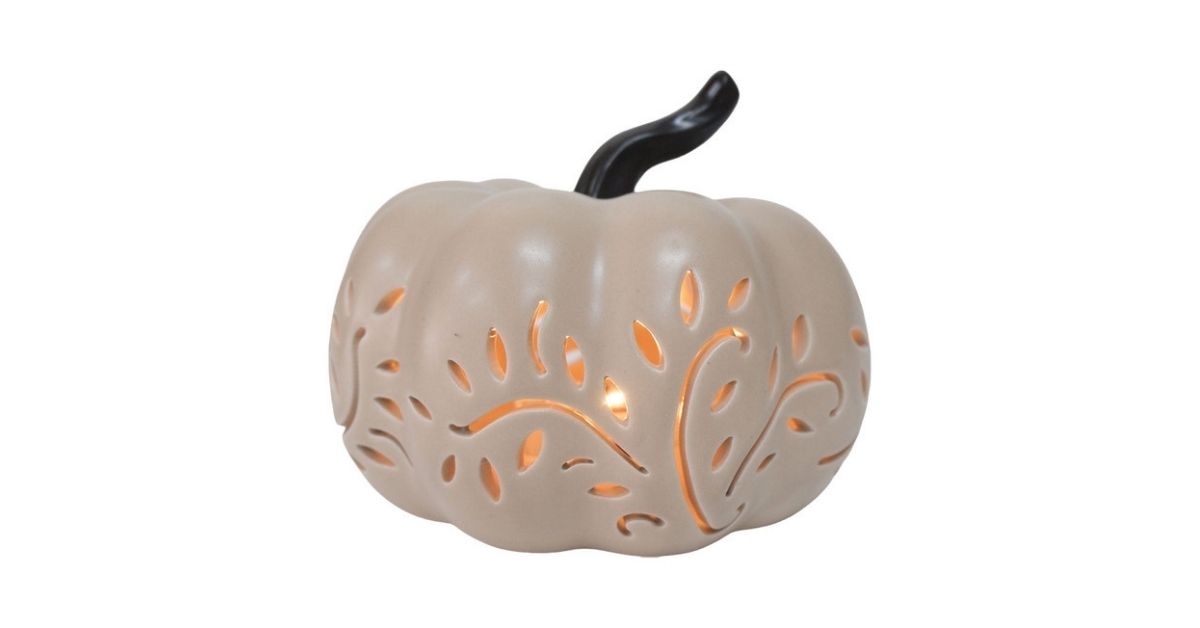 Pumpkin ceramic LED lamp product