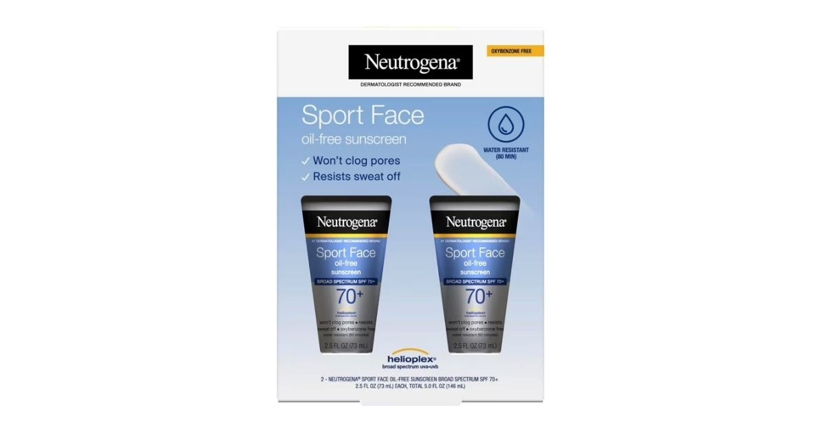 neutrogena sport face oil free sunscreen