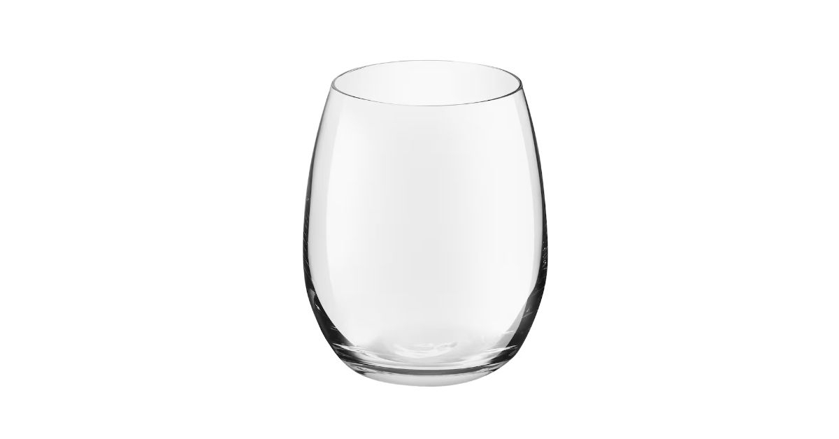 stemless wine glass
