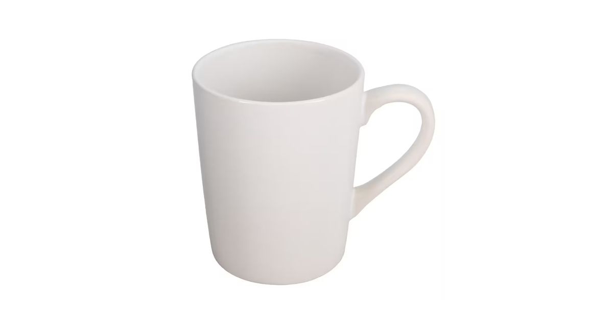 white stoneware mugs