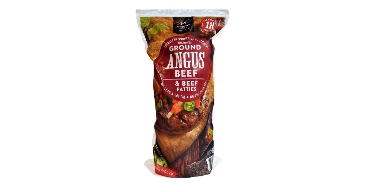 frozen ground angus beef patties