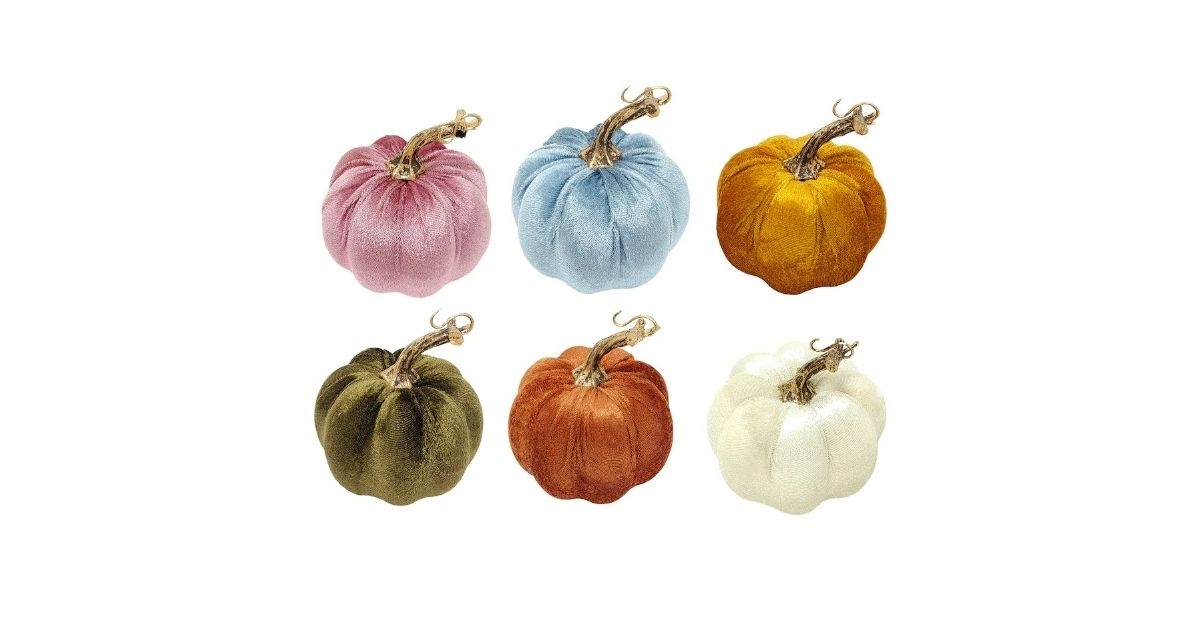 decorative velvet pumpkin