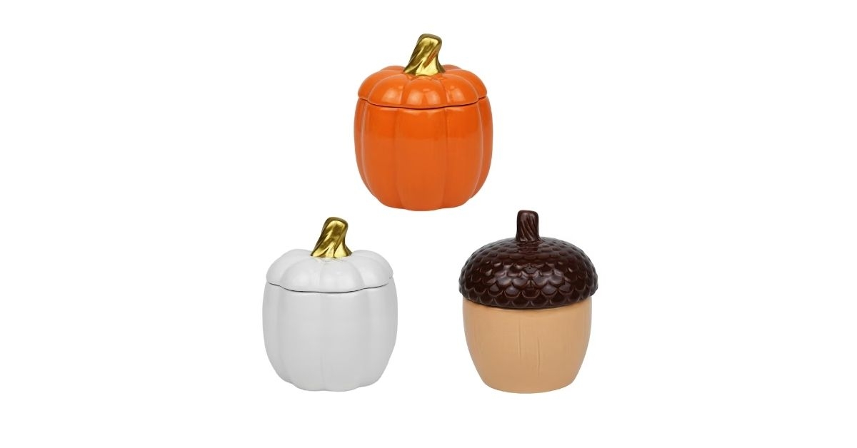 harvest theme glazed trinket box