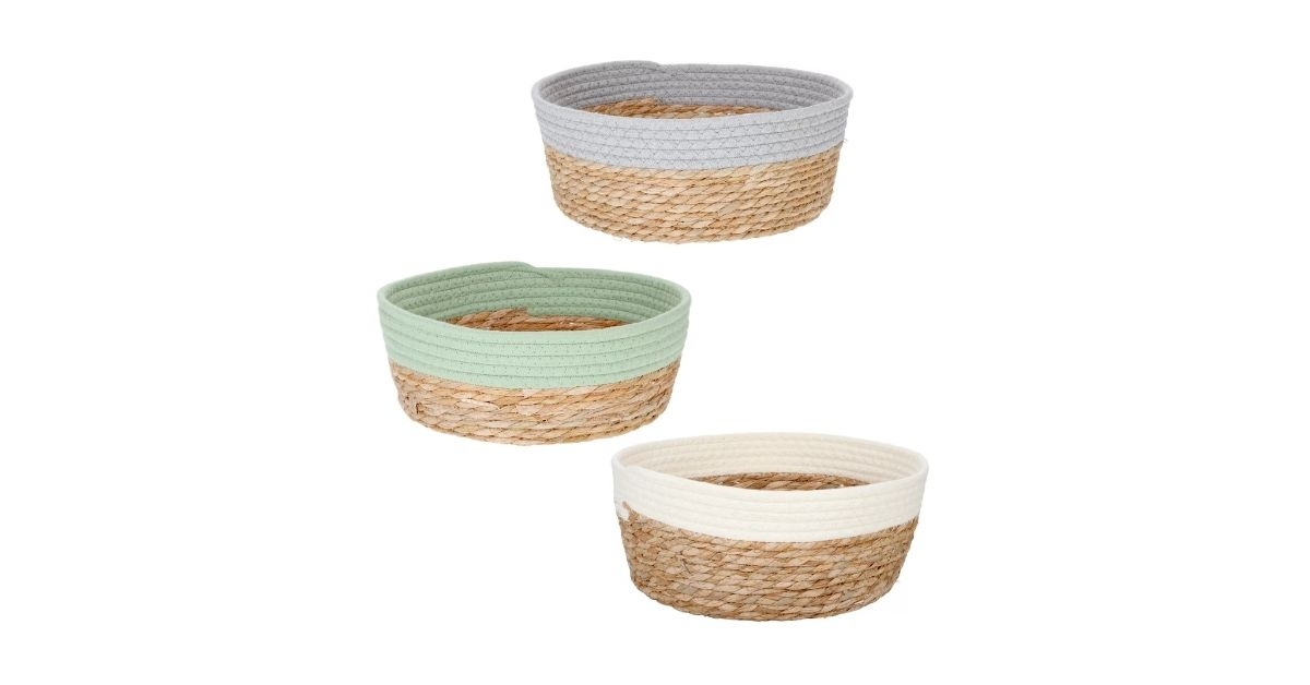 home decor woven straw basket