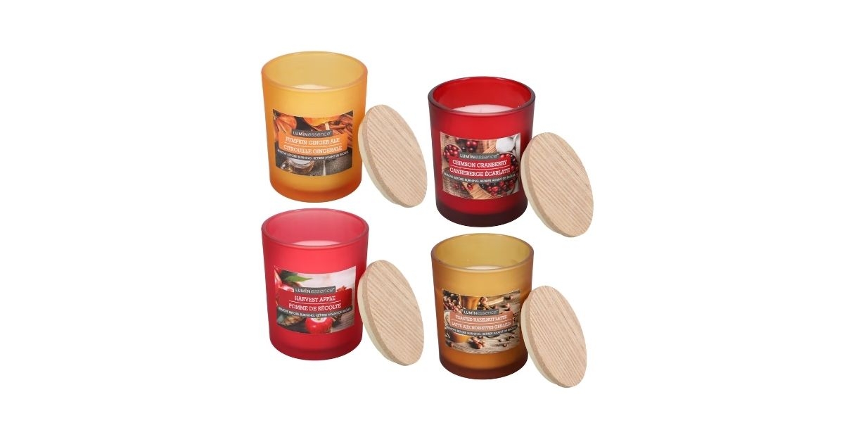 scented candle jar with wooden lid