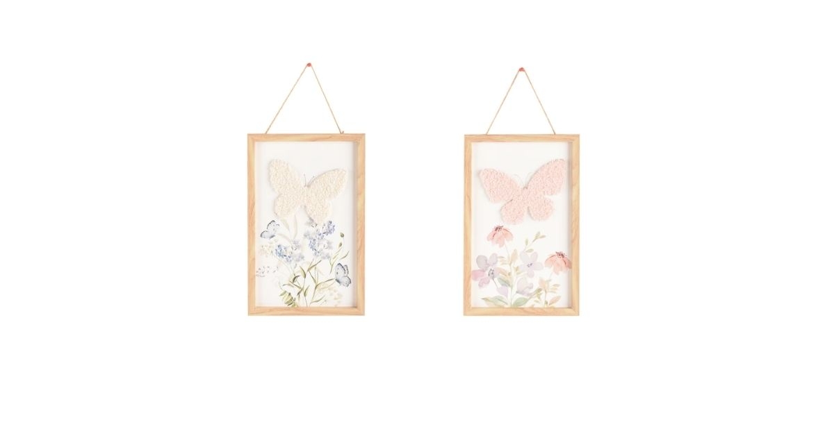 textured butterfly wall art decor