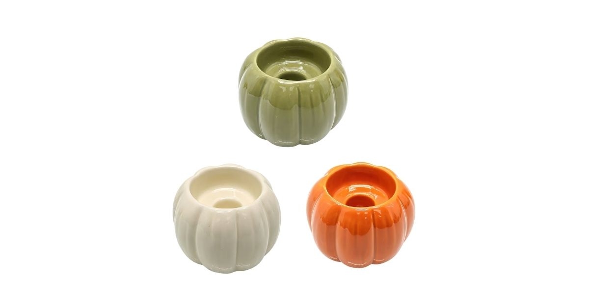 pumpkin candle holder