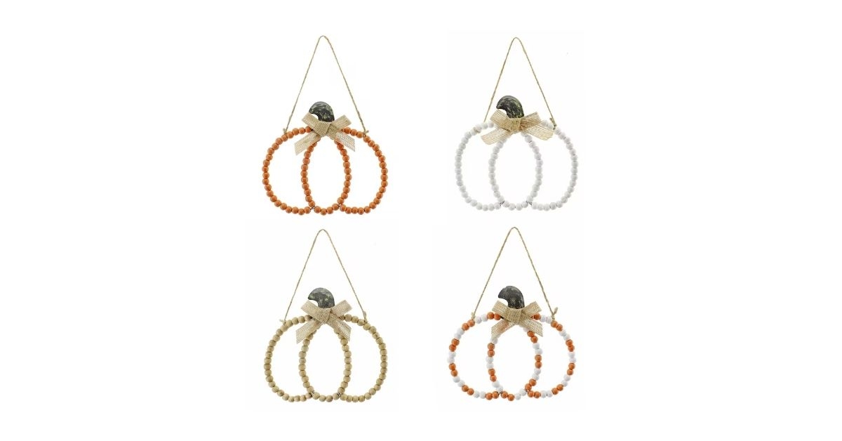 pumpkin beaded wall decor