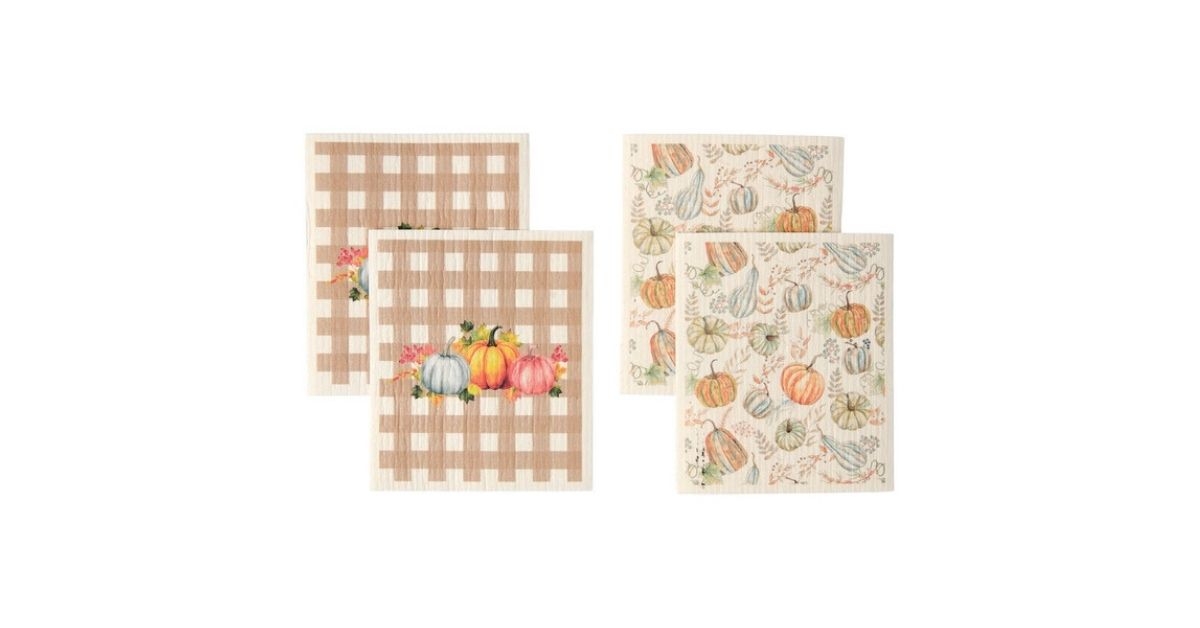 dish cloths in pumpkin toss