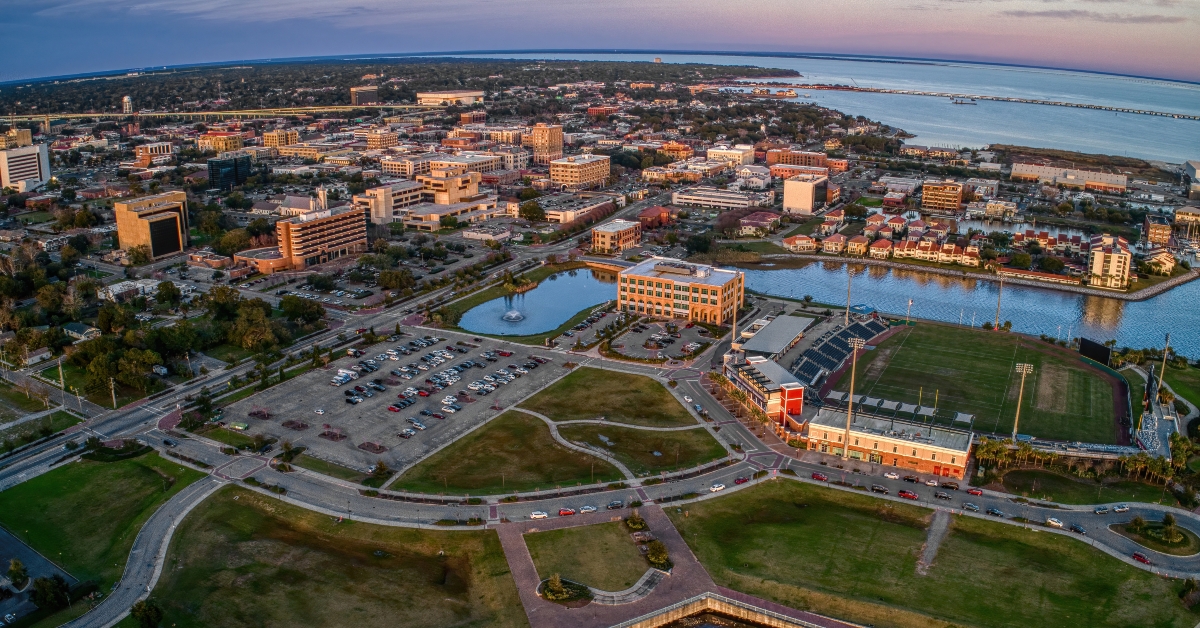 aerial view of pensacola florida