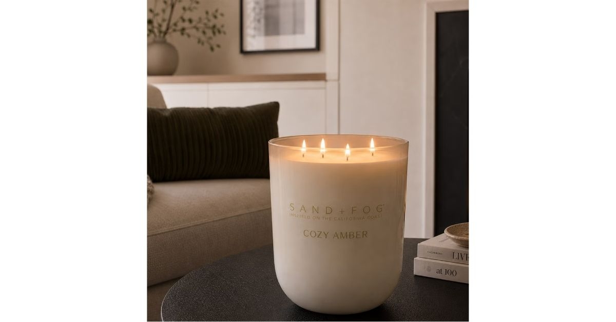 candle with rubberwood lid