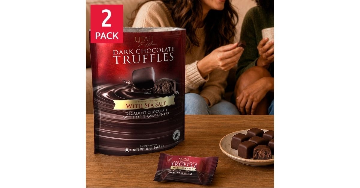 dark chocolate truffles with sea salt