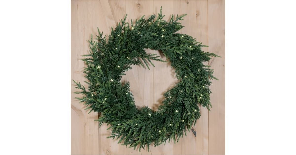 twinkle mixed pine artificial wreath