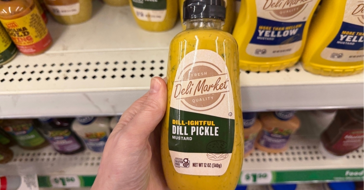 deli market dill pickle mustard