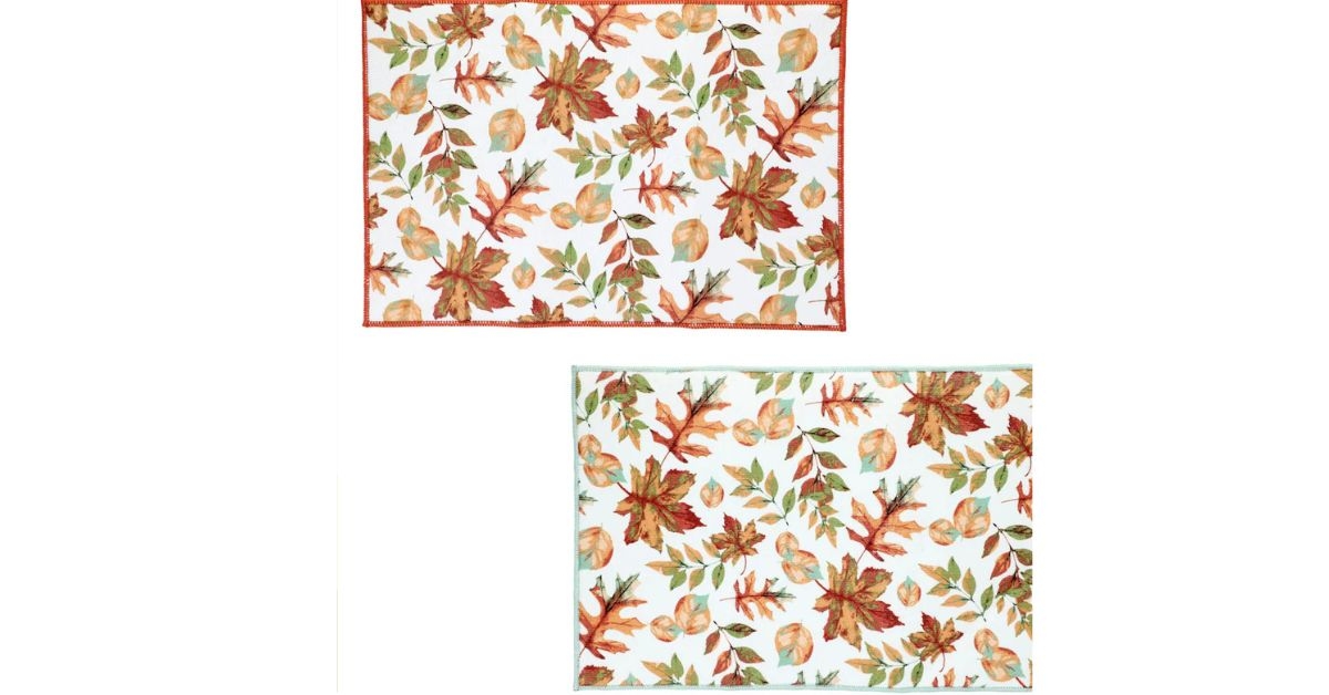 fall leaves drying mat