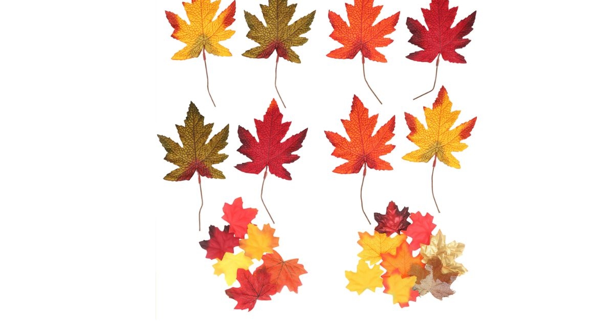harvest themed maple leaf pick