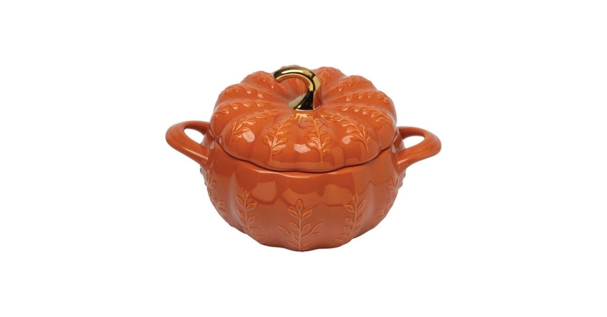 large pumpkin dish