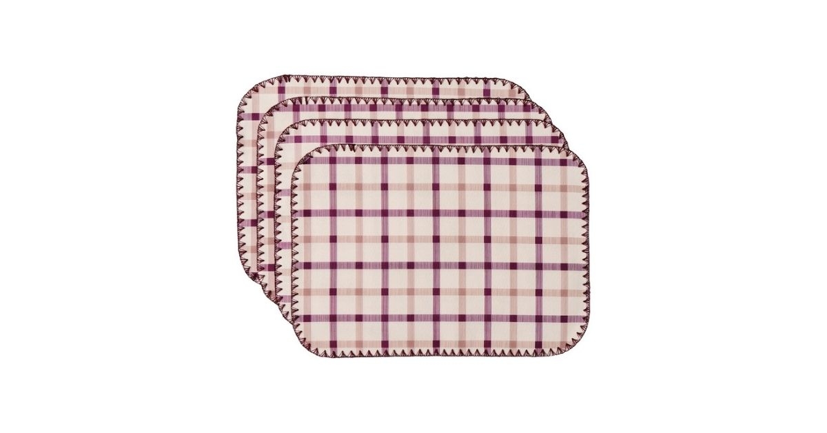 plaid placemats