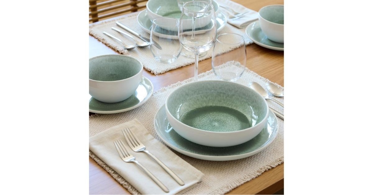 stoneware reactive pasta bowl set