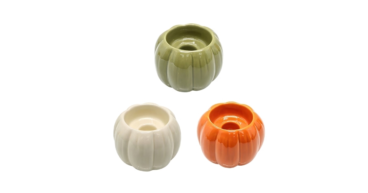 pumpkin candle holder