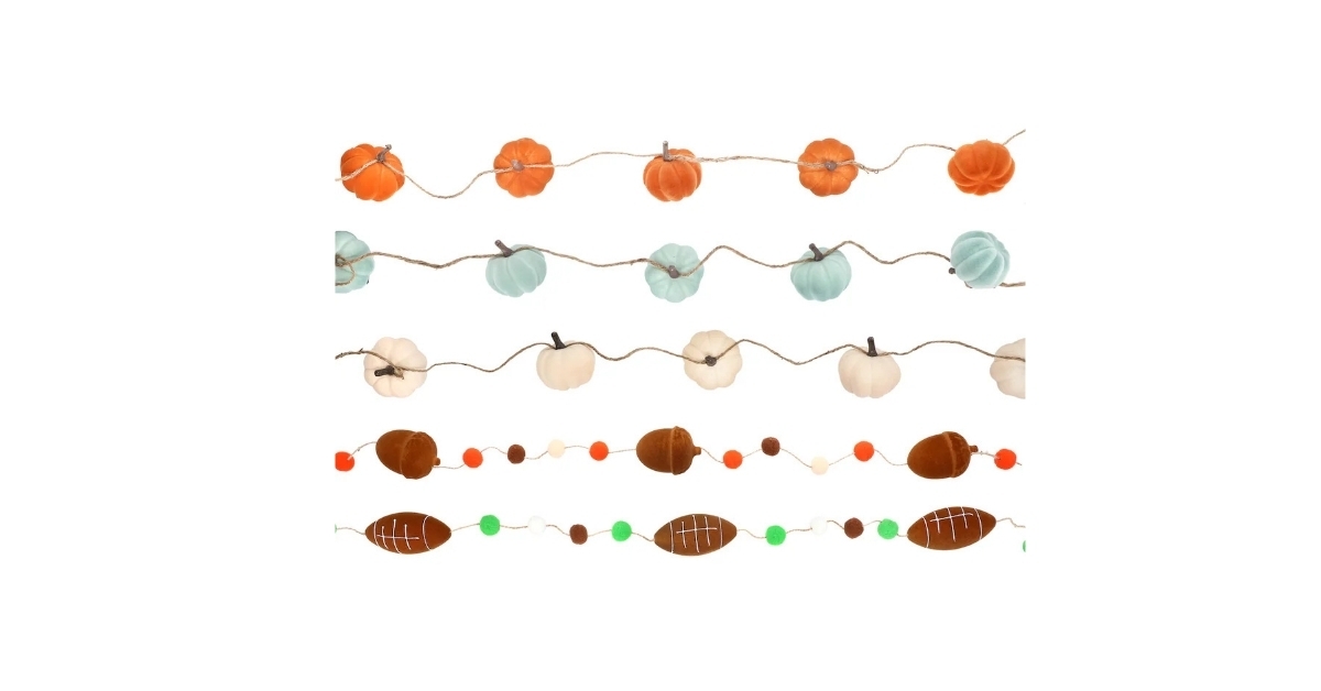 harvest themed flock garland