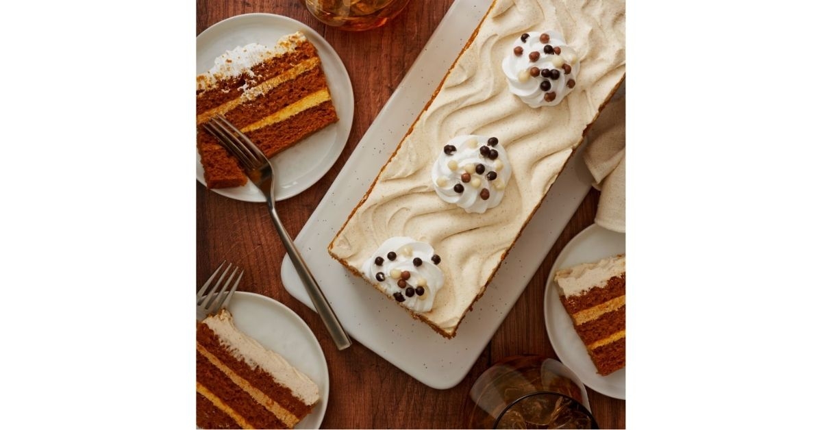 pumpkin spice latte bar cake
