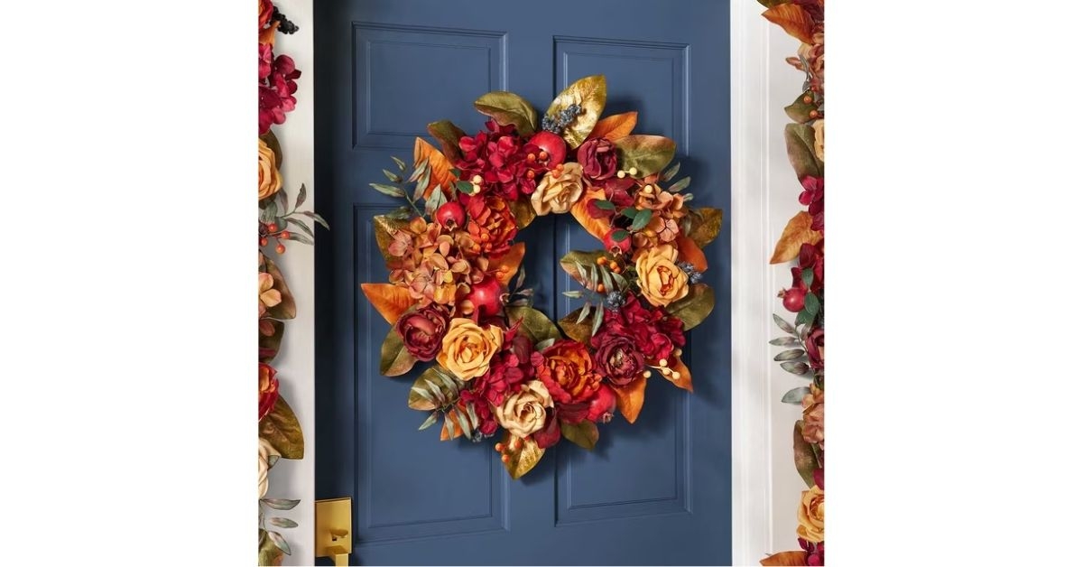 harvest floral wreath